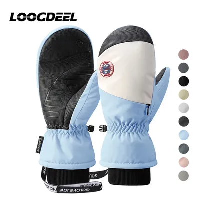 LOOGDEEL-Gants de ski thermiques étanches et coupe-vent pour hommes et femmes gants de ski chauds
