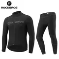 ROCKBROS – Maillot de cyclisme en polaire thermique ensemble de cyclisme veste et pantalon à