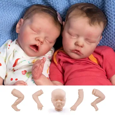 Witdiy Twin-AB-Poupée bébé nouveau-né vierge en vinyle 46 cm 18.11 pouces kit non peint 2