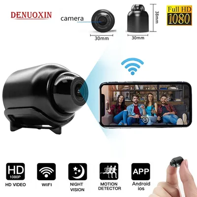 Mini Caméra de permission IP 1080P Sans Fil Dispositif de Sécurité avec Vision Nocturne Poignées