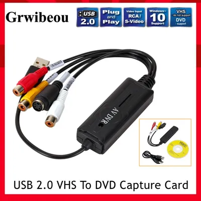 Grwibeou-Convertisseur VHS vers numérique USB 2.0 convertisseur vidéo carte de capture audio