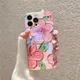 Coque de téléphone laser à paillettes roses pour iPhone coque antichoc de luxe mode iPhone 15 Pro
