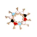 Pendentif en alliage émail avec serrure à clé 10 pièces breloque pendentif amour pendentif