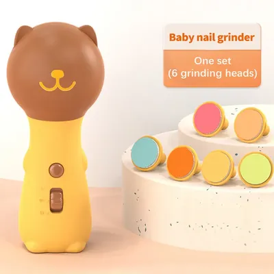 Coupe-ongles électrique à faible bruit pour bébé lime à ongles avec 6 coussinets de rechange