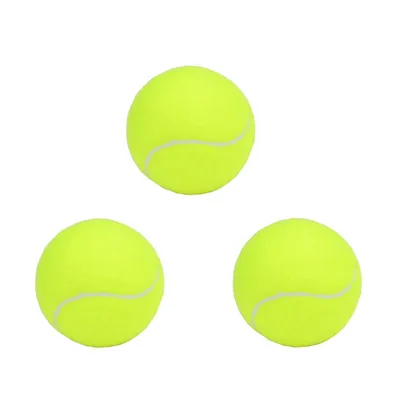 Balle de tennis élastique de haute qualité 3 pièces en caoutchouc souple pour l'entraînement