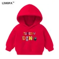 LJMOFA sweat à capuche pour enfants de 2 à 6 ans pull doux à manches longues joli manteau Dino