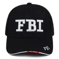 Casquette de baseball réglable unisexe broderie de lettres Fbi casquettes décontractées en plein