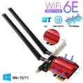 Adaptateur WiFi 6E Intel AX210 PCIE 5374Mbps AX210NGW Carte réseau sans fil Bluetooth 5.3