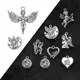 Breloques Anges Antiques Plaquées Argent pour la Saint-Valentin Bijoux Porte-Clés Accessoires de