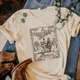 T-shirt rétro en coton pour femme haut mignon cowboy du désert occidental cowgirl country