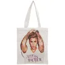 Sac à main en toile réutilisable pour femmes fourre-tout personnalisé Justin Bieber sacs de