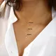 CANNER-Collier pendentif minimaliste en argent 925 pour femme collier clavicule en cristal unique