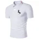 Polo à Manches Courtes pour Homme T-shirt à Revers Couleur Unie Slim Été