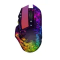 Souris de jeu sans fil aste avec adaptateur USB lumière LED colorée adaptée pour PC ordinateur