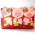 X6HD 6pcs Pig Red Envelope To Fill In Money Chinese Tradition Hongbao Gift Present