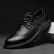 Oxfords – chaussures Brogue de luxe en cuir véritable pour homme Style britannique faites à la