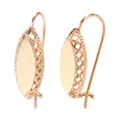 Boucles d'oreilles pendantes brillantes en or rose pour femmes boucles d'oreilles losange tissage