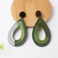 Boucles d'oreilles en forme de gouttes d'eau pour femmes bijoux en résine acrylique rouge vert