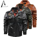 Moto veste en cuir PU hommes col montant Ropa De Hombre garniture Streetwear décontracté coupe-vent