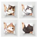 Housse de coussin de siège de voiture en forme de chat mignon taie d'oreiller décorative pour