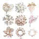 Broche florale en perles pour femmes broche en cristal biscuits broches de fleurs pour femmes