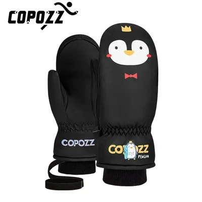 COPOZZ – gants de Ski pour enfants 3M Thinsulate garde au chaud mitaines au doigt dessin animé