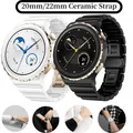 Bracelet en céramique 22mm 20mm pour montre Huawei GT3 Pro 46mm/43mm Bracelet en métal pour montre