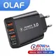 Olaf – chargeur USB type-c 60W adaptateur secteur à 4 Ports PD charge rapide 3.0 pour iPhone 14
