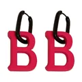 ChimPersonality-Boucles d'oreilles lettre de l'alphabet rose rouge pour femmes bijoux fantaisie