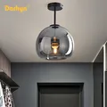 Plafonnier LED en verre au design nordique minimaliste moderne éclairage d'intérieur luminaire