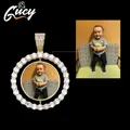 GUCY – collier à pendentif avec Photo rotative Double face pour hommes médaillon sur mesure chaîne