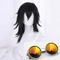 Perruque Cosplay noire Alucard Anime hallsing lunettes de soleil Orange pour hommes femmes Vampire