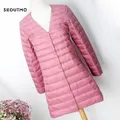 SEDUTMO-Vestes en duvet de canard surdimensionnées pour femmes manteau ultra léger veste longue
