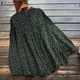 ZANZEA-Chemise en coton à manches longues pour femmes Chemisiers féminins Tunique vintage Imprimé