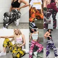 Pantalon Cargo Camouflage 6 couleurs pour femmes pantalon taille haute Hip Hop Long style