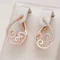 Kinel-Boucles d'Oreilles Originales en Or Rose 585 pour Femme Bijoux Vintage Fleur Ethnique