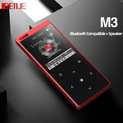 BENJIE-Lecteur MP3 sans perte Audio portable HiFi Compatible Bluetooth Haut-parleur intégré