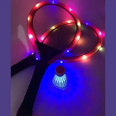 Lumière de nuit LED pour divertissement en famille accessoires de raquette de Badminton ensembles