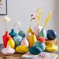 Petit Vase à Fleurs Rond en Céramique Créatif Simple et Moderne Décoration de Maison