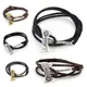 Skyrim-Bracelet en cuir multicouche pour femmes et hommes bijoux fantaisie amulette de hache