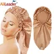 Grand bonnet de nuit en satin pour cheveux longs dreadlock bonnets pour cheveux bouclés bonnet de