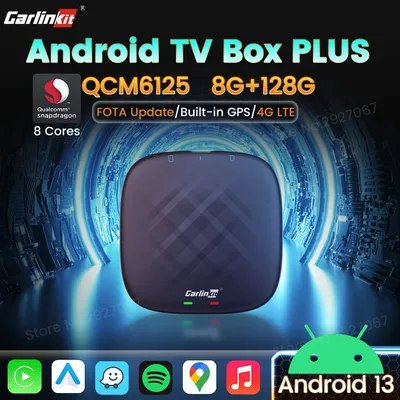 CarlinKit-Android 13 CarPlay Ai Box pour le streaming vidéo en ligne TV Box sans fil Android Auto