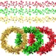 Guirxiété de fil d'étoiles de Noël enrichie rubans de guirlandes décoration d'arbre de Noël