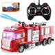 Camion de pompiers radiocommandé avec pompe à eau fonctionnant tire et gicle l'eau jouet de