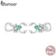 Bamoer – boucles d'oreilles en argent Sterling 925 en forme de Scorpion en Zircon vert en forme