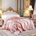 Parure de lit en satin solide avec housse injathlon drap de lit taie d'oreiller drap de lit de