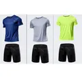 Ensemble T-shirt et short pour hommes séchage rapide costume de Football respirant Fitness