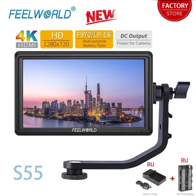 FEELWORLD-Moniteur de champ pour appareil photo reflex numérique S55 5.5 pouces 4K HDMI LCD