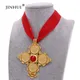 Collier avec pendentif en forme de croix et rubis en Arabie Saoudite chaîne en ULclassique bijoux