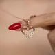 Rundraw-Collier pendentif plaqué or en forme de cœur pour femme MF ite Love bijoux fins mode